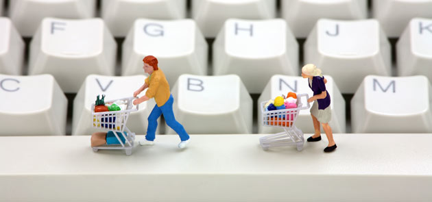 Web marketing per siti di eCommerce, immagine che mostra il concetto di vendita e acquisto su negozio internet