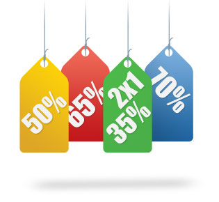 Advertising with shopping and price comparison engines. Example of end-of-season sale discounts